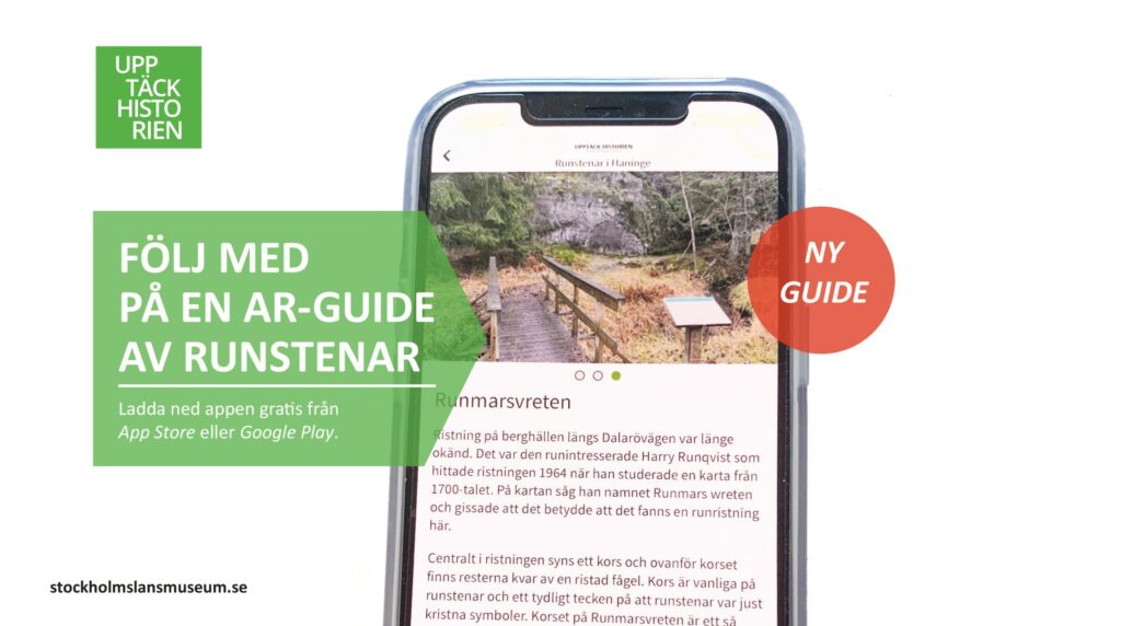 Bild på en mobilapp med information