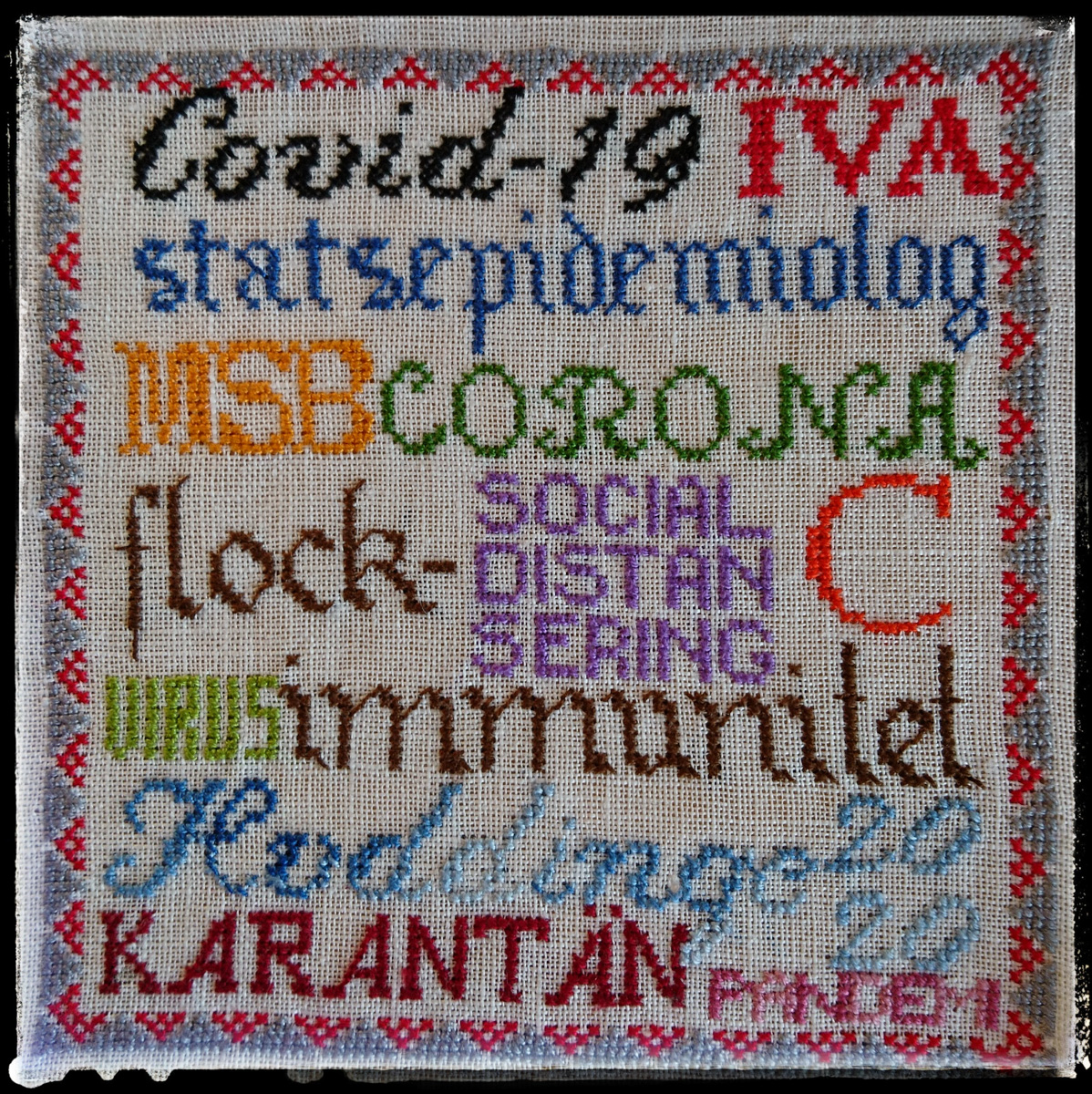 Märkduk i coronatider.