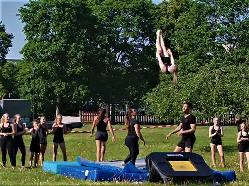 Sollentunagymnasternas uppvisning nationaldagen 6 juni, 2019 i Edsbergs slottspark.​