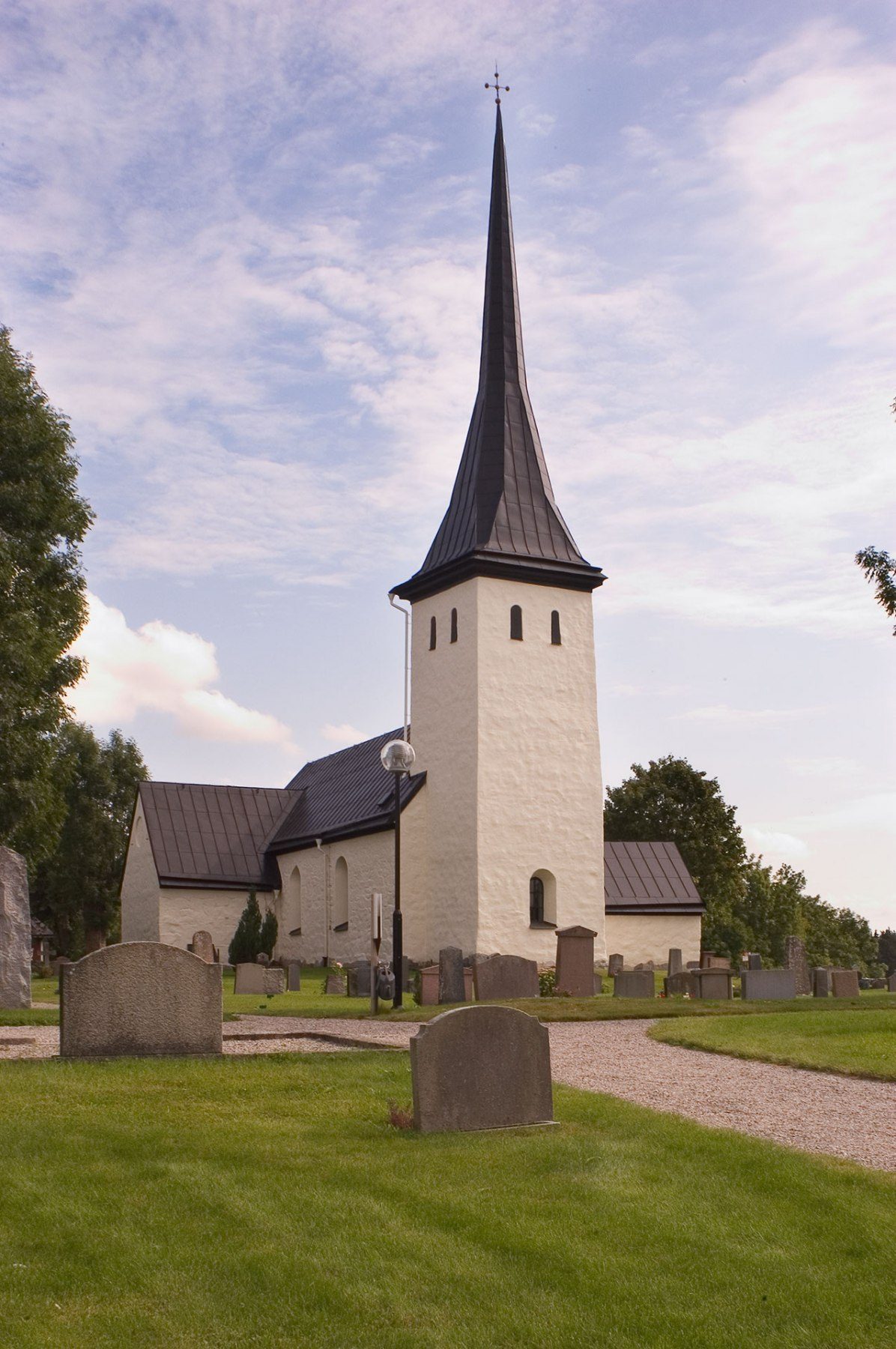 En stenkyrka.
