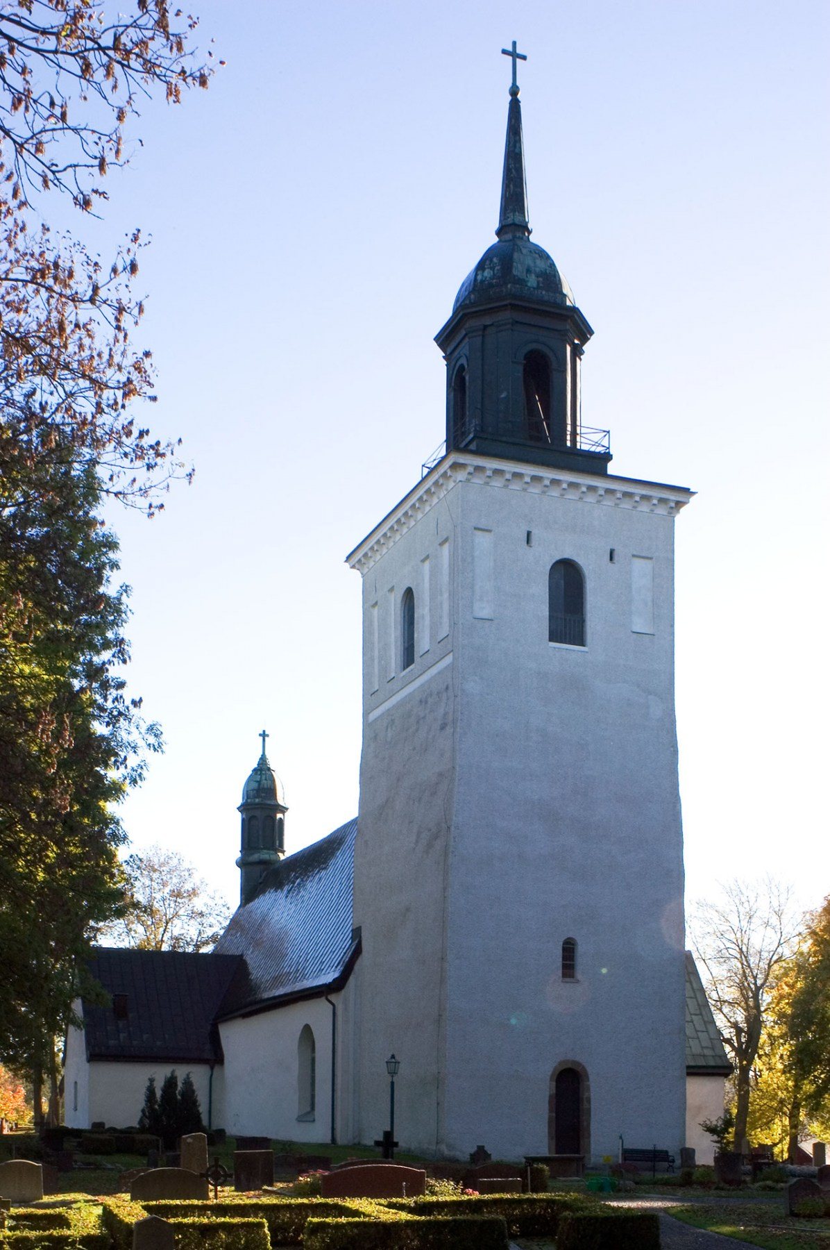 En stenkyrka.