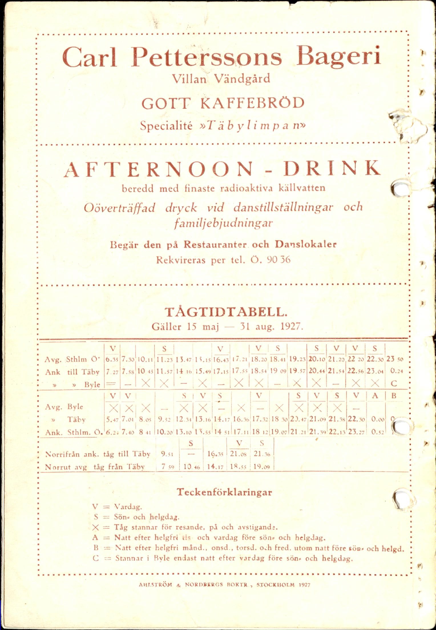 En guland sida tryckt text.