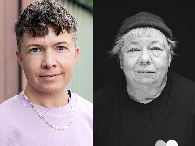 Porträtt på två personer.