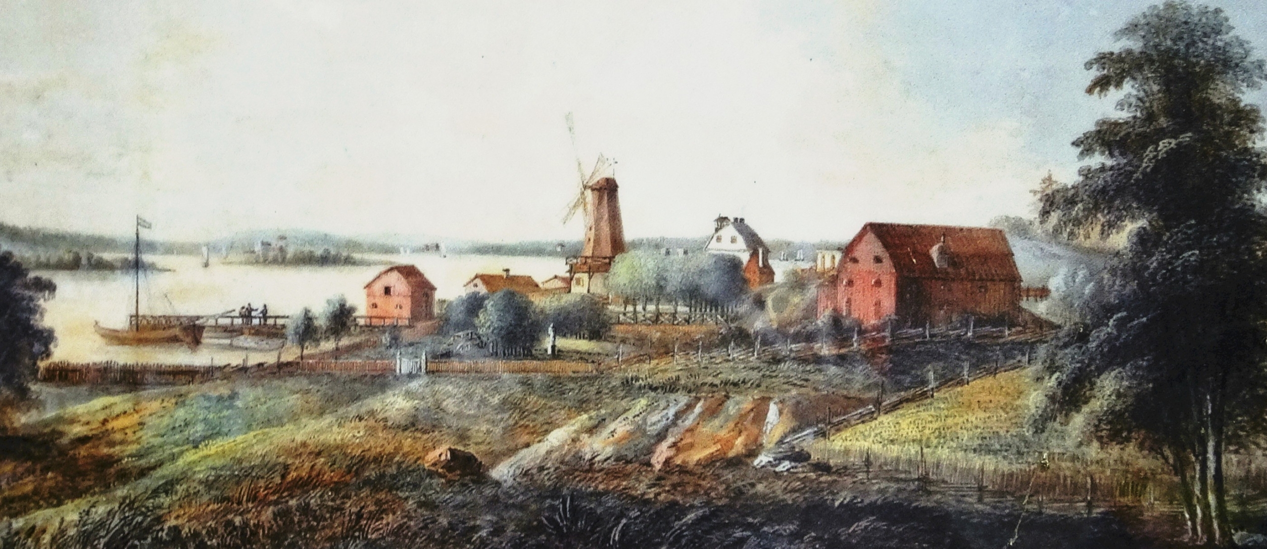 Lålning av Mölna gård från 1817